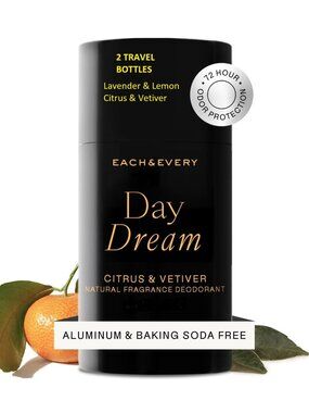 Each & Every Natural Deodorant 2 Travel Size Citrus & Vetiver & Lavender
